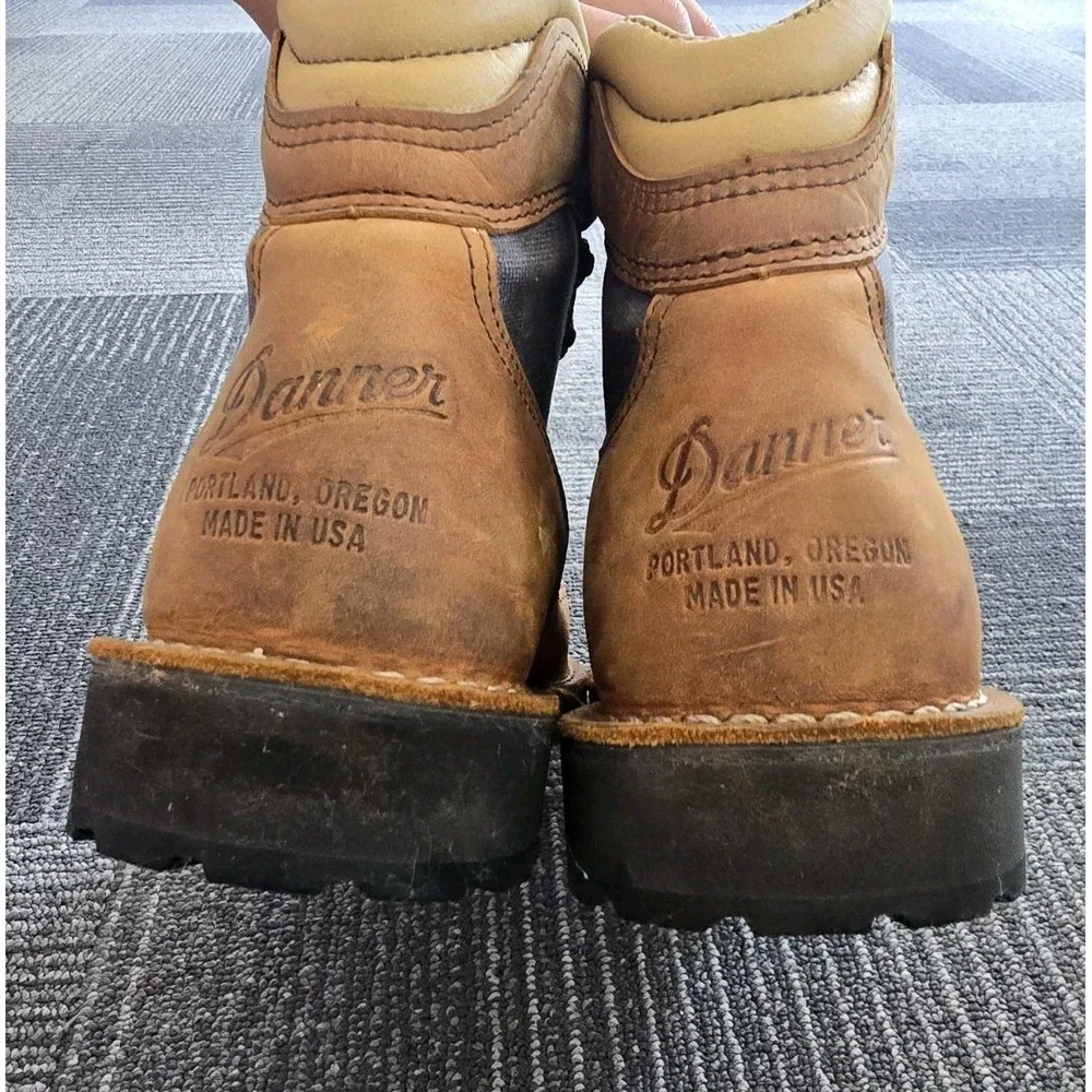 Danner Ridge Tan Gray Leather Gore-Tex Hiking Boots Men's US Size 10 EE